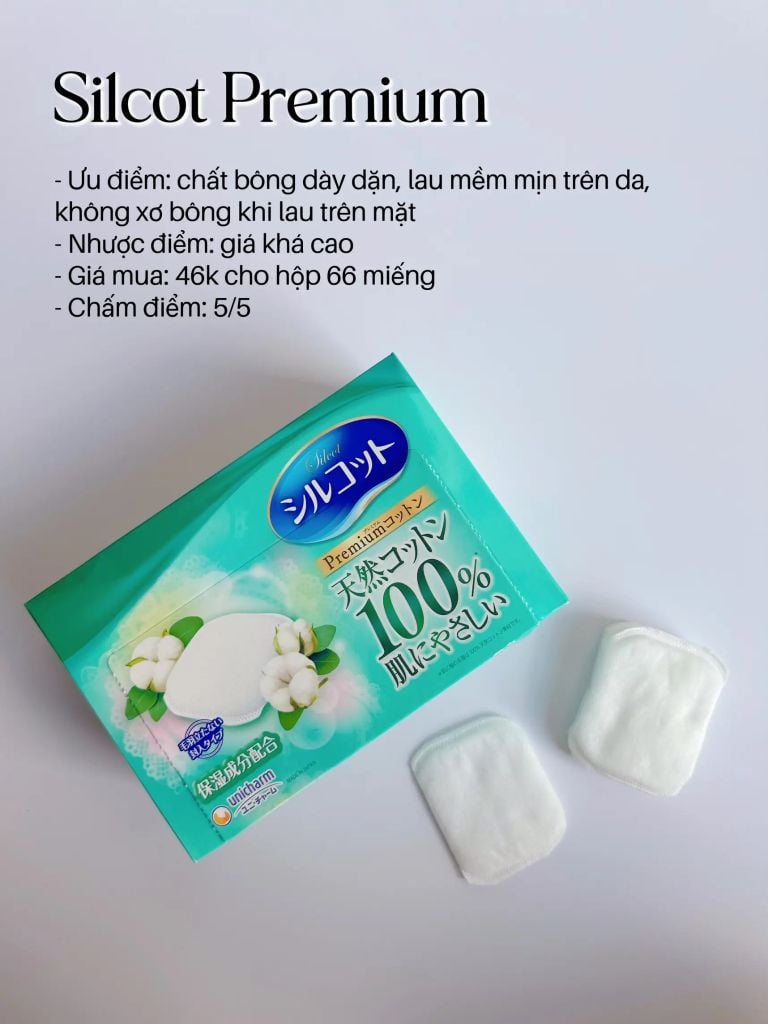 Bông tẩy trang Silcot Premium 66 miếng