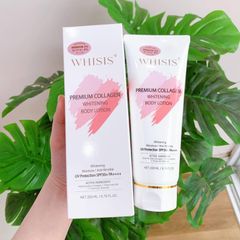 Kem Dưỡng Thể Trắng Da Nâng Tone  WHISIS Premium Collagen / Premium Glutathione  Whitening Body Lotion 200ml
