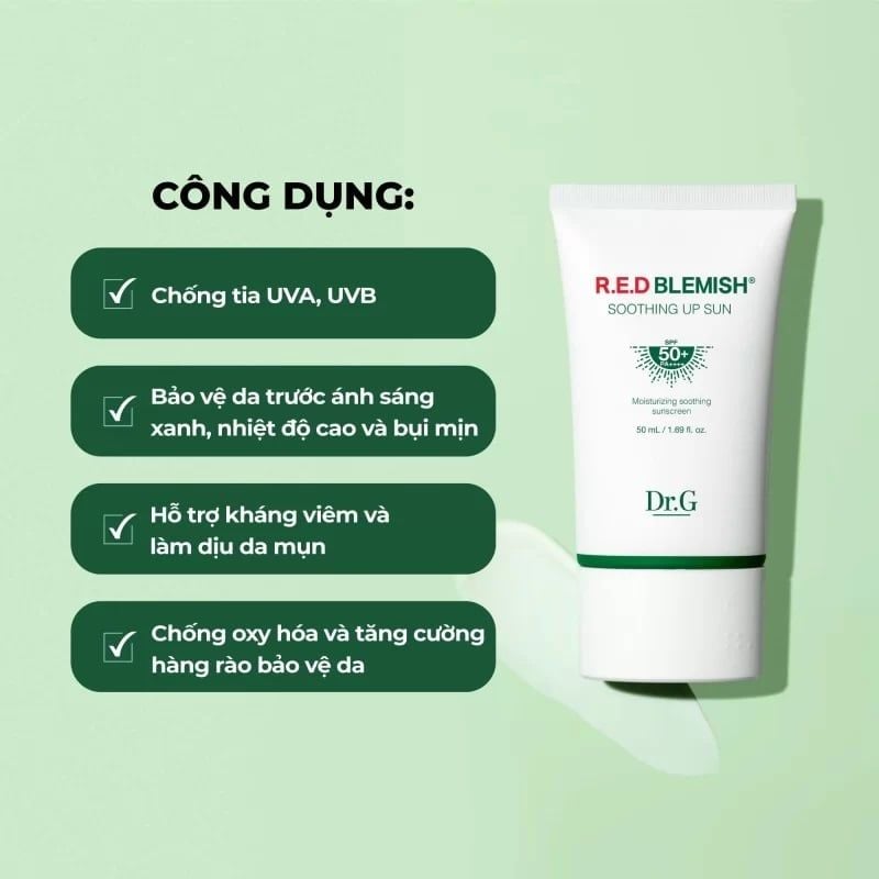 Kem chống nắng Dr.G Brightening Up Sun+ / Green Mild Up Sun+ SPF50+ PA+++ 50ml