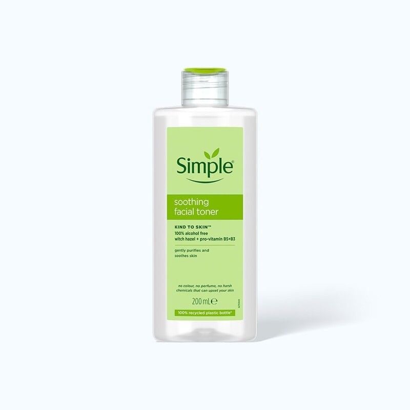 Nước hoa hồng Simple Kind to Skin Soothing Facial Toner 200ml