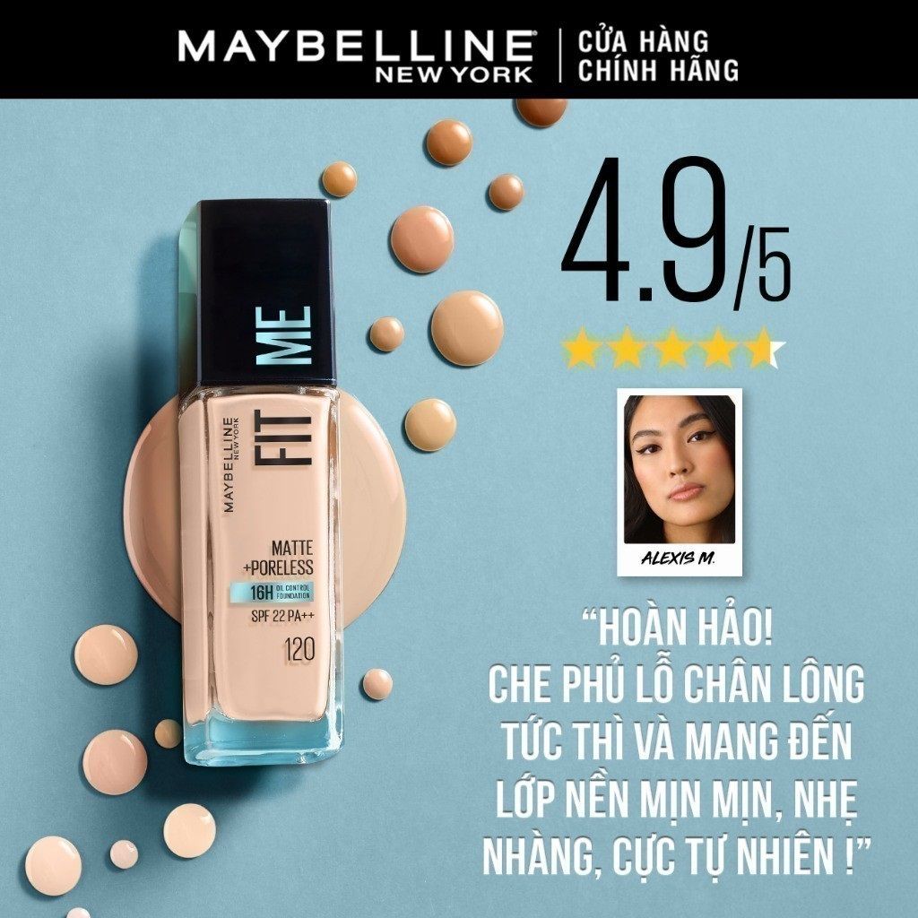 Kem nền Maybelline Fit me matte poreless