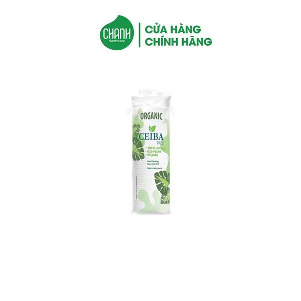Bông Tẩy Trang Hữu Cơ Ceiba 80 Miếng
