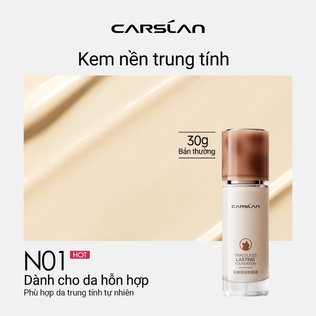 Kem nền Carslan Traceless Lasting Foundation