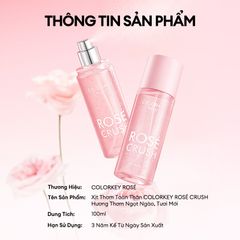 Xịt thơm Colorkey body mist rose crush 100ml