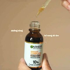 Serum Garnier sáng da mờ thâm ban đêm 10% Vitamin C 30ml