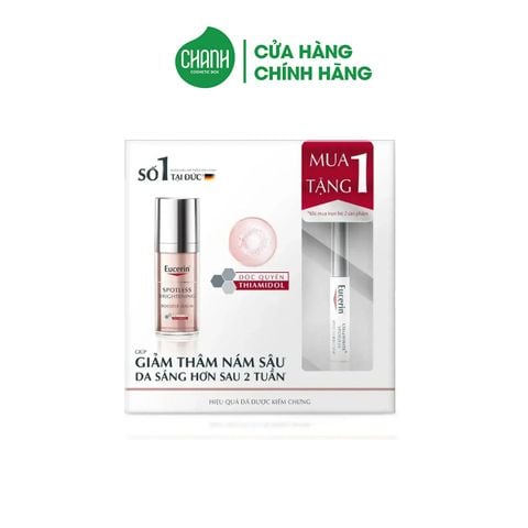 Combo Eucerin Serum Giảm Thâm Nám, Kiểm Soát Dầu Spotless Brightening Crystal Booster 30ml+ Boosting Essence