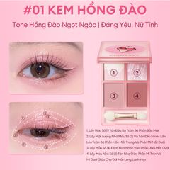 Phấn mắt 4 ô Colorkey four color eyeshadow Ice cream 4g