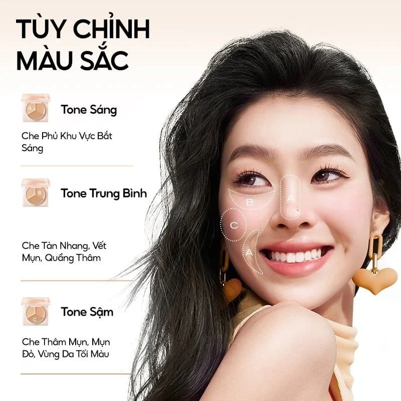 Kem che khuyến điểm Colorkey cover all concealer 6ml