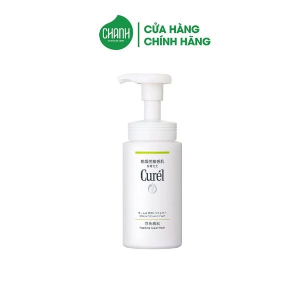 Sữa Rửa Mặt Dạng Bọt Dành Cho Da Dầu Curel Sebum Trouble Care Sebum Care Foaming Wash 150ml