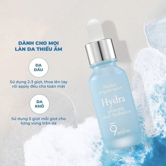 Serum 9Wishes Dưỡng Ẩm & Làm Căng Bóng Da 30ml