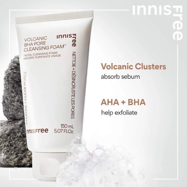 Sữa Rửa Mặt Innisfree Jeju Volcanic Bha Pore Cleansing Foam 150ml