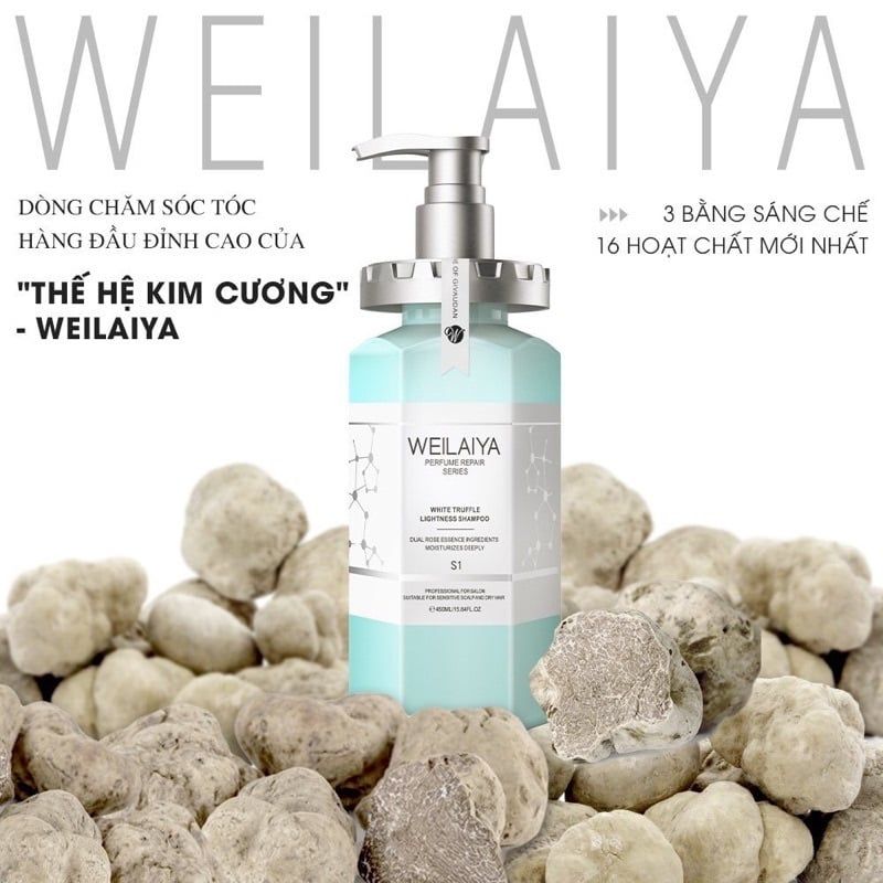 Dầu gội thảo dược Weilaiya phục hồi đa tầng Nấm Truffle 450ml
