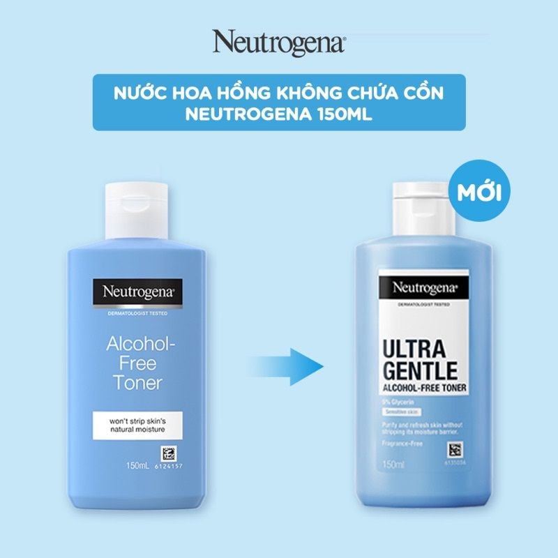 Nước hoa hồng không chứa cồn Neutrogena Alcohol Free Toner 150ml