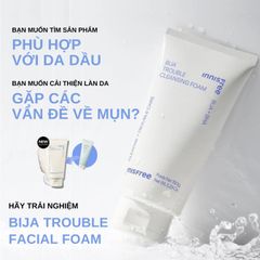 Sữa Rửa Mặt Cho Da Mụn innisfree Bija Trouble Cleansing Foam 150g