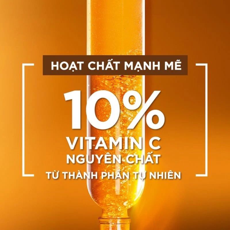 Serum Garnier sáng da mờ thâm ban đêm 10% Vitamin C 30ml