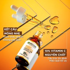 Serum Garnier sáng da mờ thâm ban đêm 10% Vitamin C 30ml