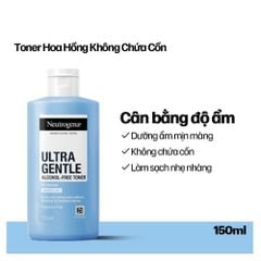 Nước hoa hồng không chứa cồn Neutrogena Alcohol Free Toner 150ml