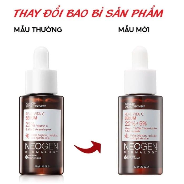 Tinh Chất Vitamin C Xoá Thâm, Làm Sáng Da Neogen Dermalogy Real Vita C Serum 32g