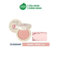Phấn nâng tông Silkygirl Let It Glow Tone Up Powder #01 Radiant 7g
