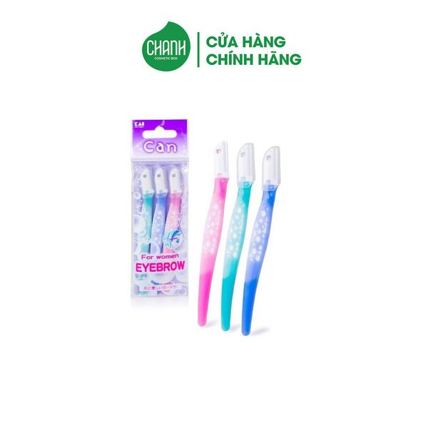 Bộ 3 Dao Cạo Mày & Cạo Mặt Kai Can For Women Eyebrow