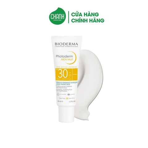 Chống nắng dành cho da mụn Bioderma Photoderm Akn Mat Spf30 - 40ml