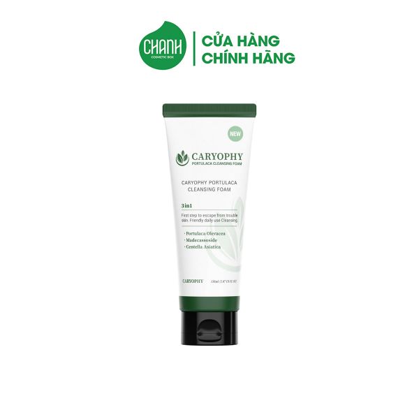 Sữa Rửa Mặt Ngừa Mụn, Kiềm Dầu Caryophy Portulaca Foam Cleanser 150ml