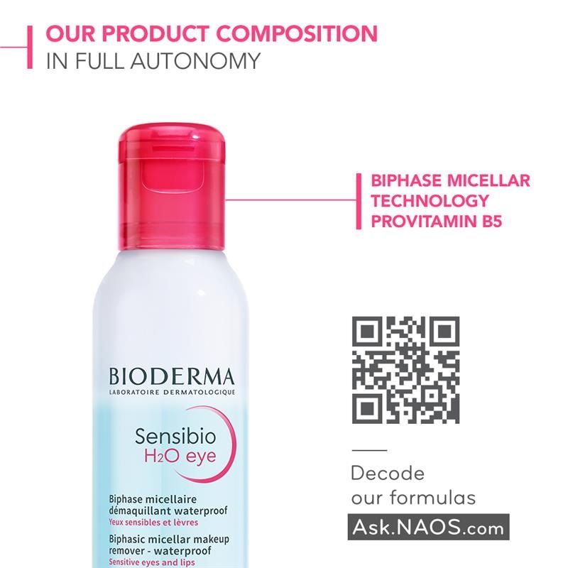 Tẩy trang mắt môi Bioderma Sensibio H2O Eye Remover 125ml