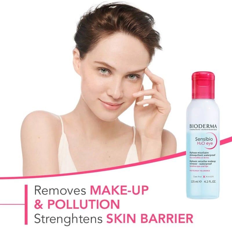 Tẩy trang mắt môi Bioderma Sensibio H2O Eye Remover 125ml