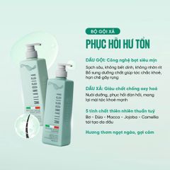 Cặp Gội Xả Milanogica Moisture Repair Phục Hồi Hư Tổn 2x725ml
