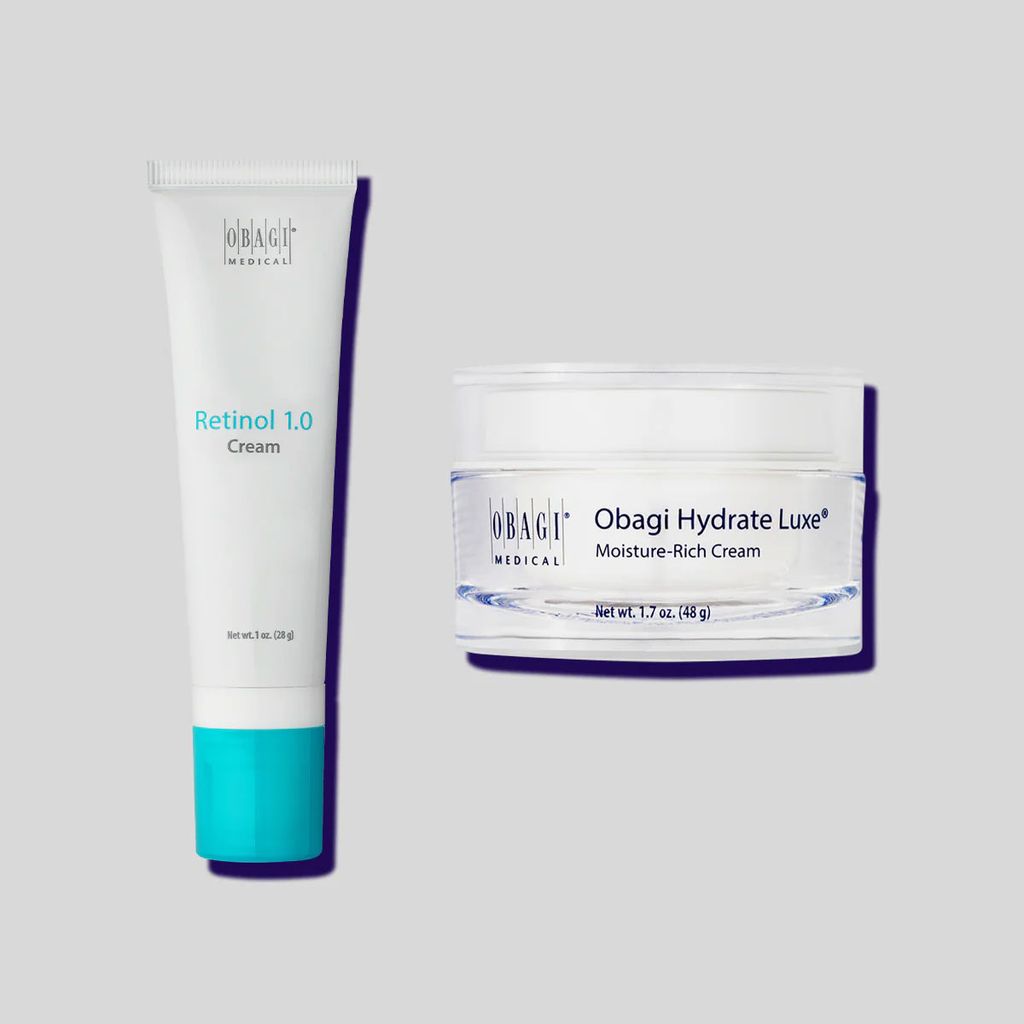 Combo Obagi Retinol Cream 1.0 28g + Obagi Hydrate Luxe Cream 48g