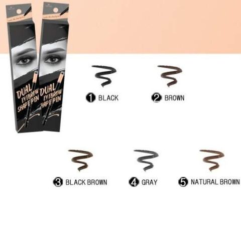 Chì Kẻ Mày Định Hình Đa Năng Vacosi Natural Studio Dual Eyebrow Shape Pen 5ml