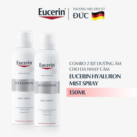 Combo 2 Xịt Khoáng Eucerin Hyaluron Mist Spray - 150ml