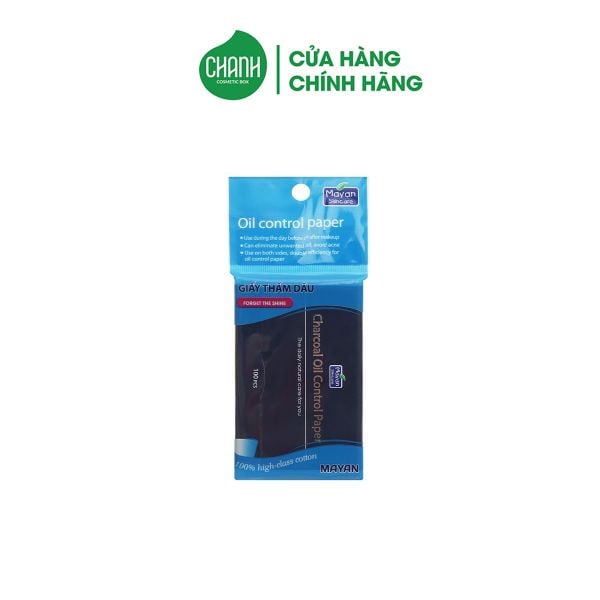 Giấy Thấm Dầu Than Hoạt Tính Mayan Charcoal Oil Control Paper 100 PCS