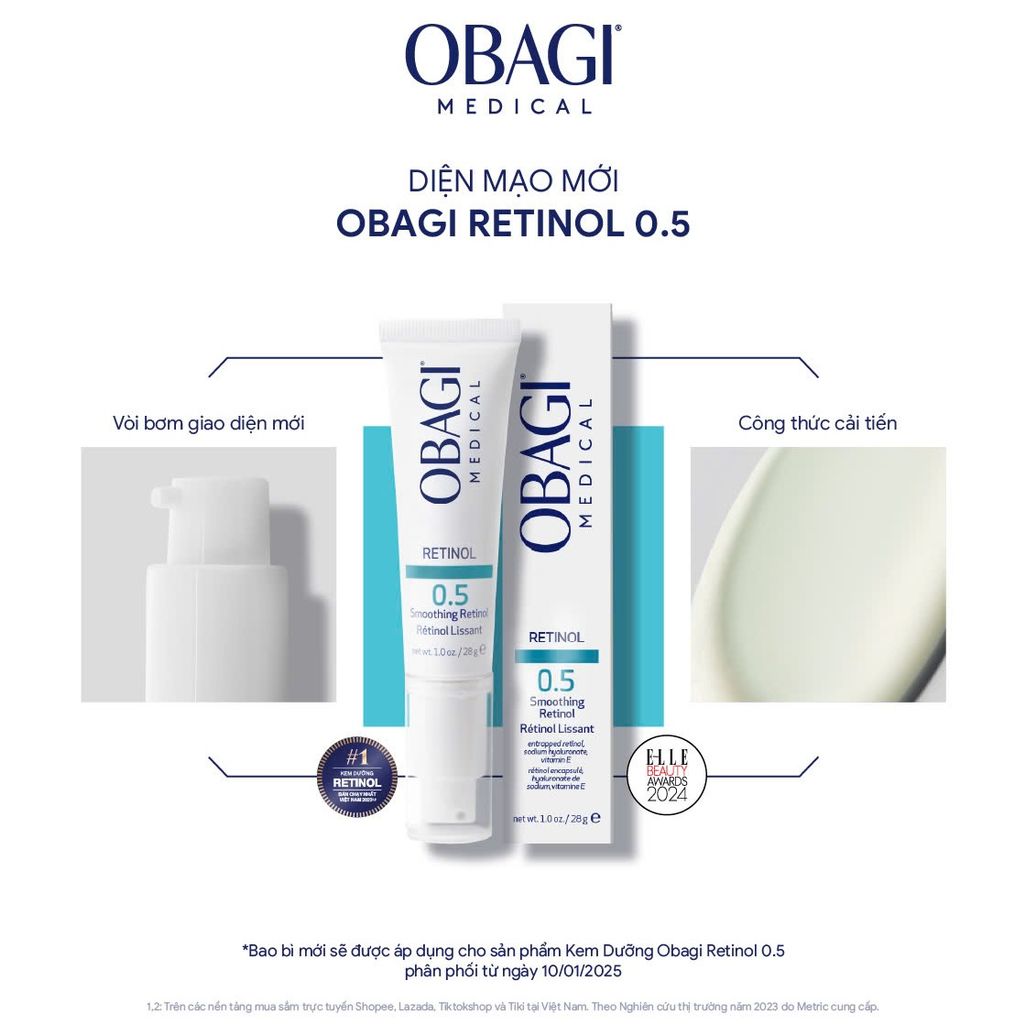 Kem Dưỡng Chống Lão Hóa Obagi Medical Retinol 0.5 Smoothing 28g