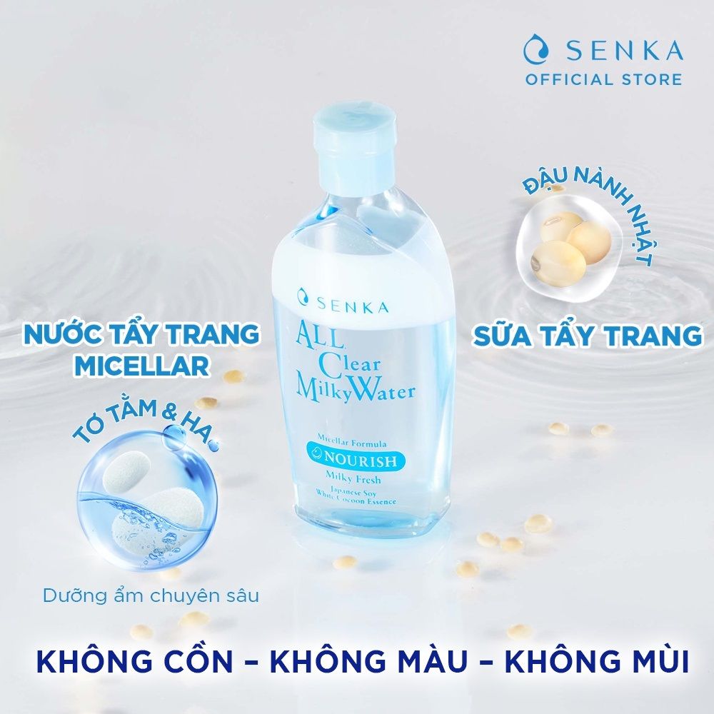 Nước Sữa Tẩy Trang Senka 2 Lớp All Clear Milky Water 230ml