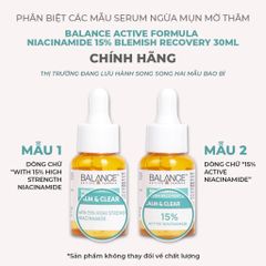 Tinh chất giảm mụn mờ thâm Balance Active Formula Niacinamide 15% Blemish Recovery Serum 30ML
