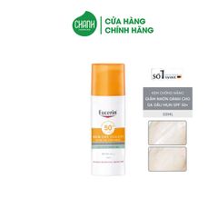 Kem Chống Nắng Kiểm Soát Nhờn Eucerin Sun Gel Cream Acne Oil Control SPF 50+ PA+++ 50ml