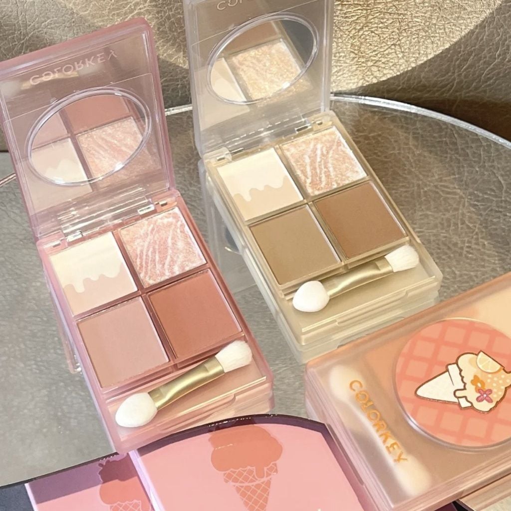 Phấn mắt 4 ô Colorkey four color eyeshadow Ice cream 4g