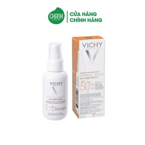 Gel Chống Nắng Vichy Bảo Vệ Da, Ngừa Thâm Nám Capital Soleil UV Age Daily SPF50 50ml