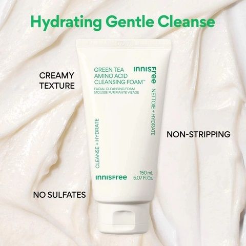 Sữa Rửa Mặt Trà Xanh Innisfree Green Tea Amino Hydrating Cleansing Foam 150g