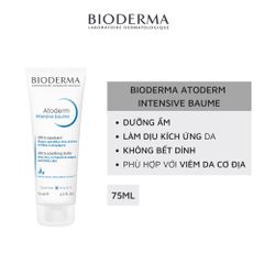 Kem dưỡng ẩm làm dịu, phục hồi cho da khô, dị ứng Bioderma Atoderm Intensive Baume