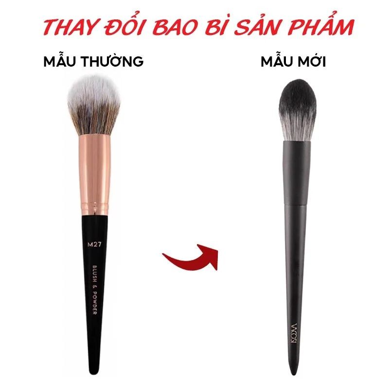 Cọ Phủ Phấn & Má Hồng Đầu Tròn Vacosi M27