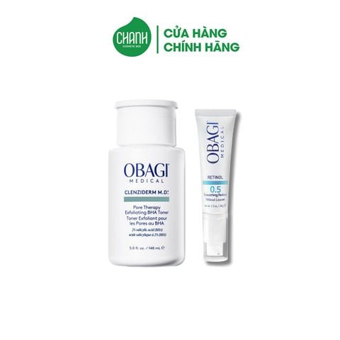 Combo Obagi Clenziderm M.D. BHA Toner 148 ml & Obagi Retinol 0.5 28g