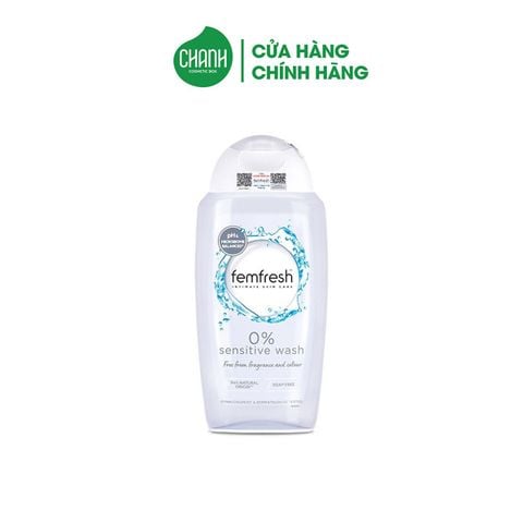 Dung dịch vệ sinh phụ nữ cao cấp cho da nhạy cảm Femfresh 0% Sensitive Intimate Wash 250ml