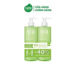 Combo SVR Gel rửa mặt dành cho da dầu Sebiaclear Gel Moussant 400ml x2