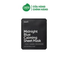 Mặt nạ Klairs Midnight Blue Calming Sheet Mask phục hồi và dưỡng ẩm.