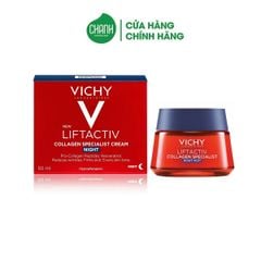 Vichy kem dưỡng giúp sáng da, mờ thâm nám ban đêm Liftactiv Collagen Specialist Night