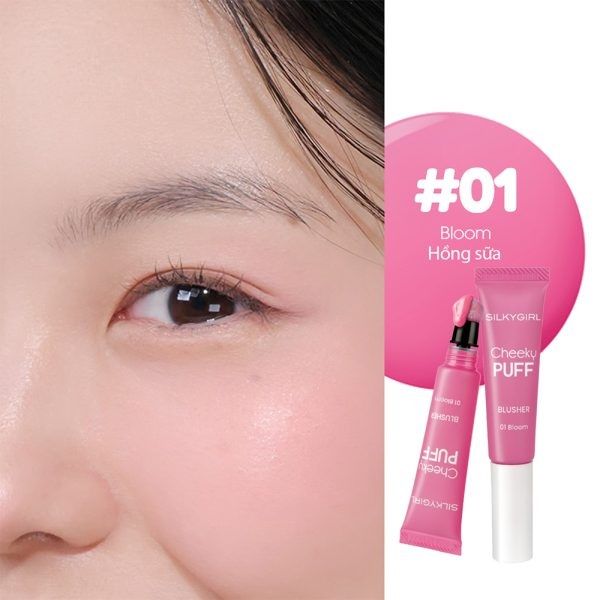 Má hồng kem Silkygirl cheeky Puff Blusher