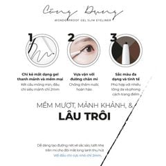 Chì kẻ mắt siêu mảnh lâu trôi Bom wonderproof gel slim eyeliner