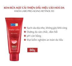Sữa Rửa Mặt Hada Labo Cải Thiện Nếp Nhăn, Lão Hóa Da Pro Anti Aging Lifting Cleanser 80g